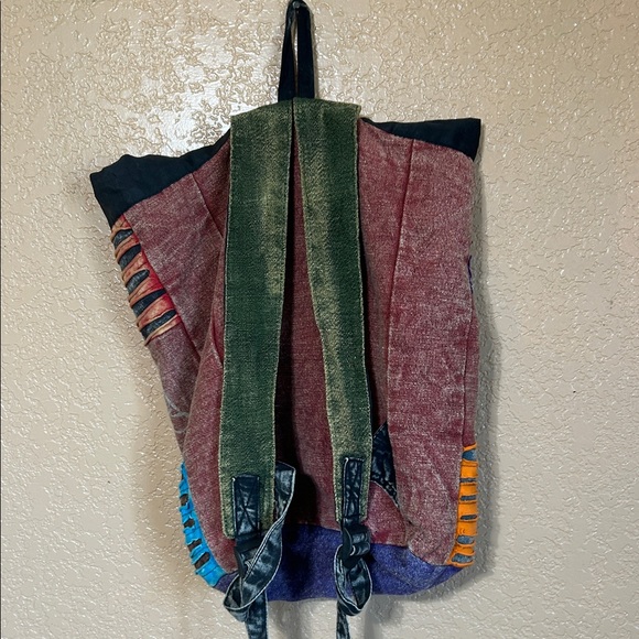 Colorful Patchwork Backpack - Picture 2 of 2